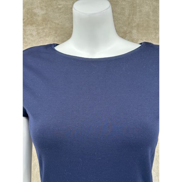 Hobbs Dress Women US 6 Lizzie Navy White Fit & Flare Nautical Stripe Office Work - Picture 2 of 12